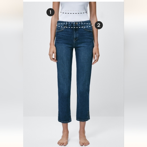 Massimo Dutti High Rise ankle flare Jeans US size 6, Eu 38 - Picture 1 of 15